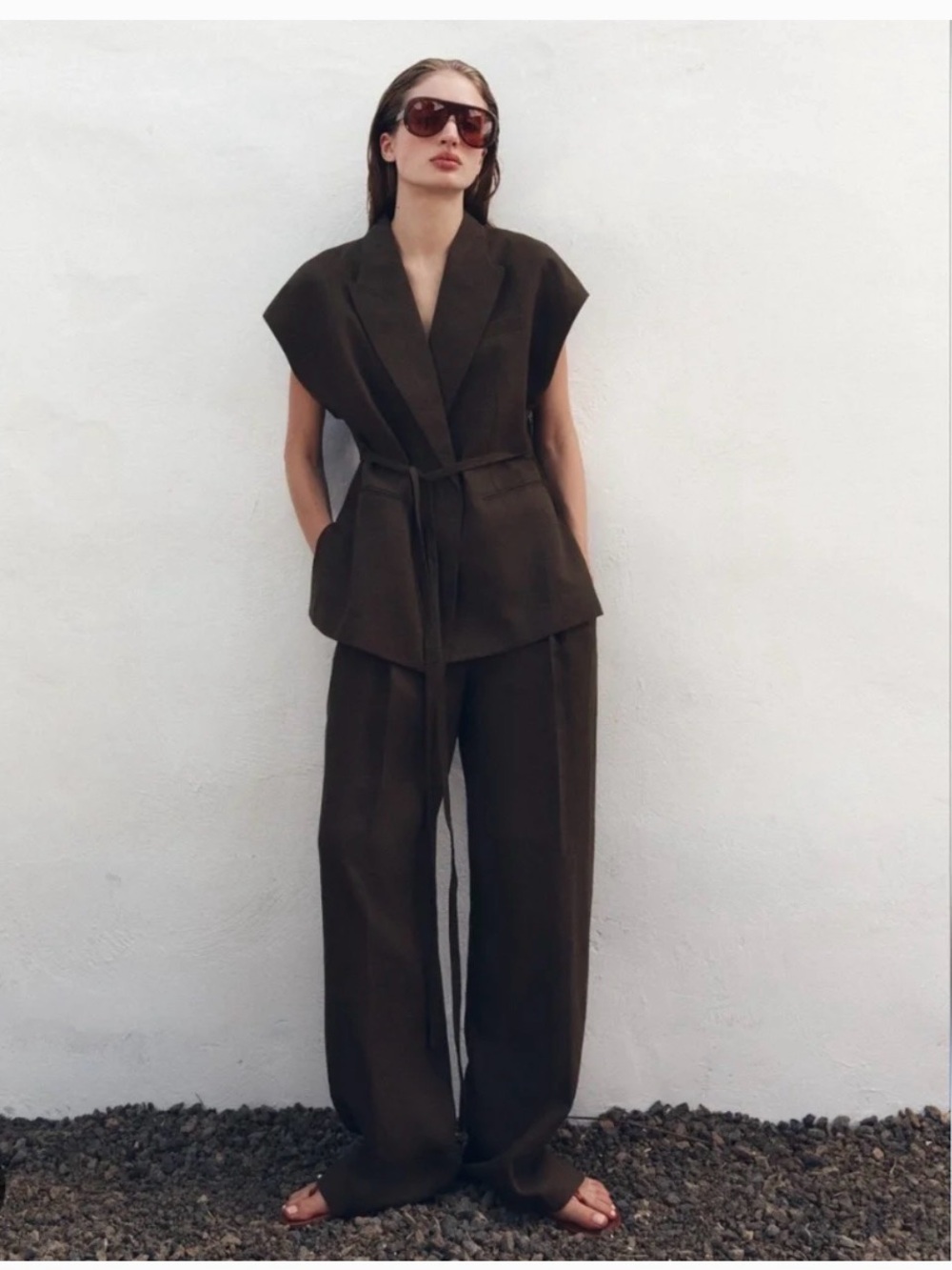 NWT Wide-Leg Black Linen Blend Pants - Relaxed Women’s Trousers